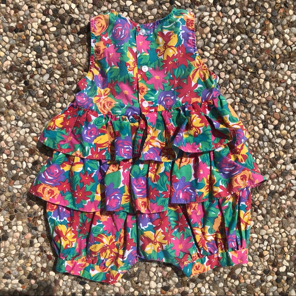 Vintage Tiny Town 18M Multicolor Floral Romper - Picture 4 of 7